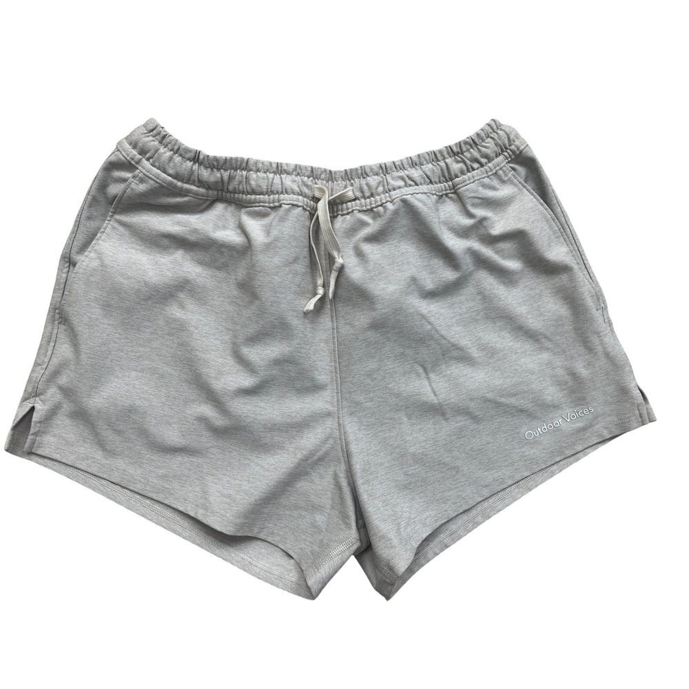 Outdoor Voices Womens XS Heather Grey CloudKnit Athletic‎ Shorts With Pockets